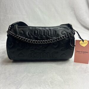 Juicy Couture Black Embossed Crossbody Bag